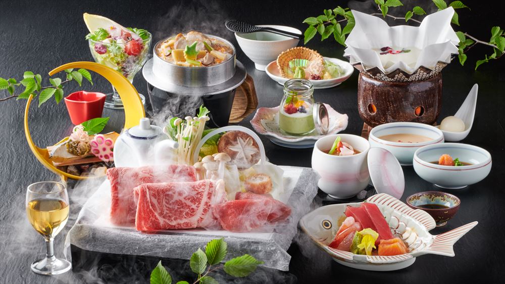 Osyu Akiu Spa RANTEI. The seasonal gourmet shabu-shabu kaiseki menu changes in spring, summer, fall and winter. Enjoy the best ingredients of every time of year.